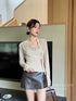 Women Stylish Long Sleeves Cowl Neck off-Shoulder Tops